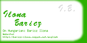 ilona baricz business card